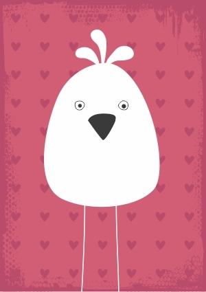 cute and modern bird vector illustration art